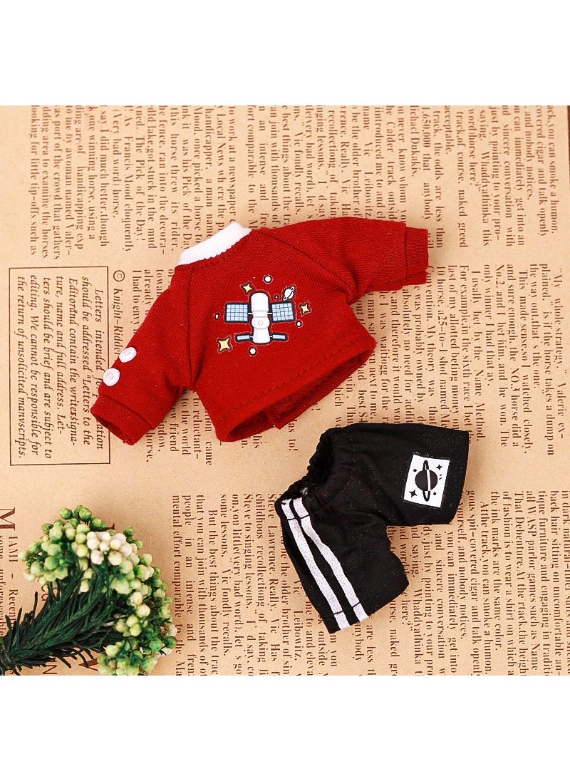 OB11 Doll Clothing Set Sweater Outfit Red Hoodie suit
