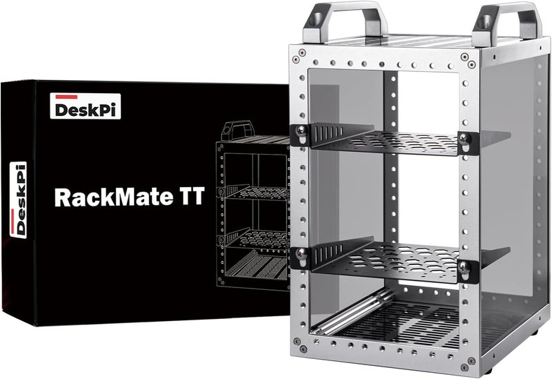 GeeekPi DeskPi RackMate TT خزانة خادم صغيرة لأجهزة الكمبيوتر الصغيرة والشبكات والخوادم والمعدات الصوتية والفيديو - Image 1