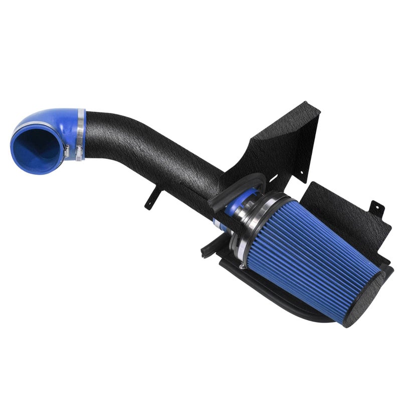 4 Inch Performance Cold Air Intake Filter Kit with Shield for 9906 GMC Chevy V8 48L 53L 60L Silverado 1500 2500 3500 Black  Blue