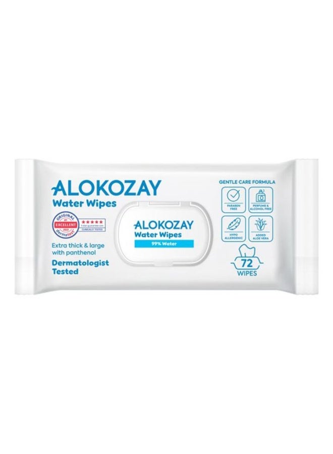 Alokozay 99% Water Baby Wet Wipes With Aloe-Vera & Panthenol, Pack of 72’s