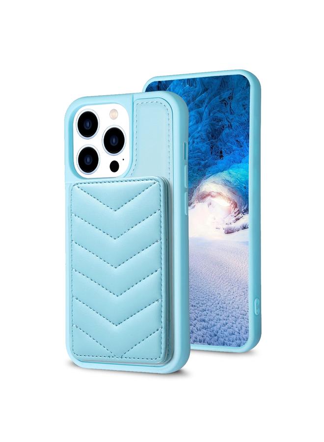 S-TOP Case For iPhone 13 Pro BF26 Wave Pattern Card Bag Holder Phone Case - Image 1