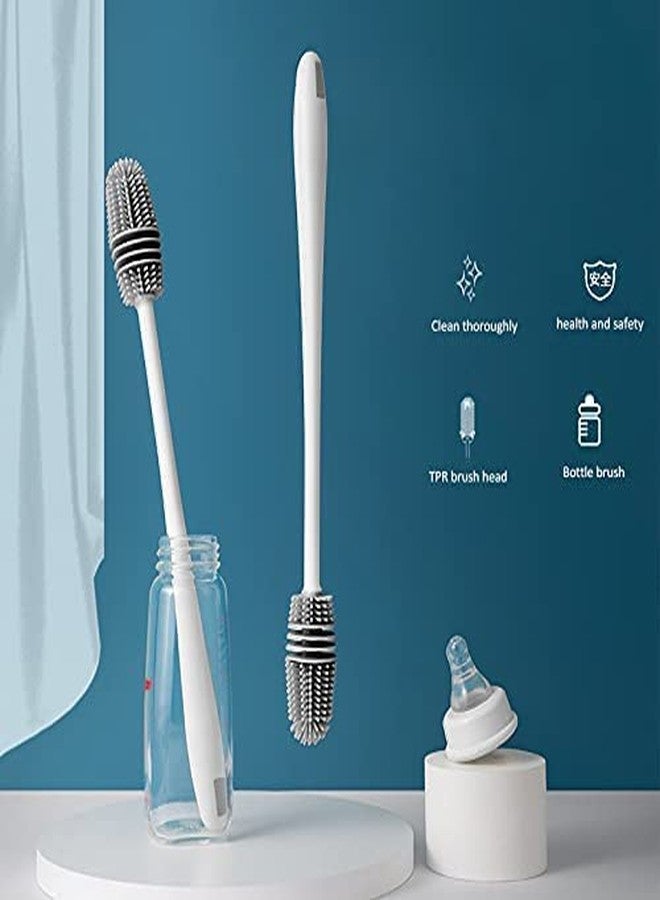 Uzox Long Bottle Cleaning Brush for Washing Water Bottle, Narrow Neck Containers, Hydro Flask, Vacuum Sports Bottle, Vase and Glassware(Pack of 2) (Silicone) - Image 5
