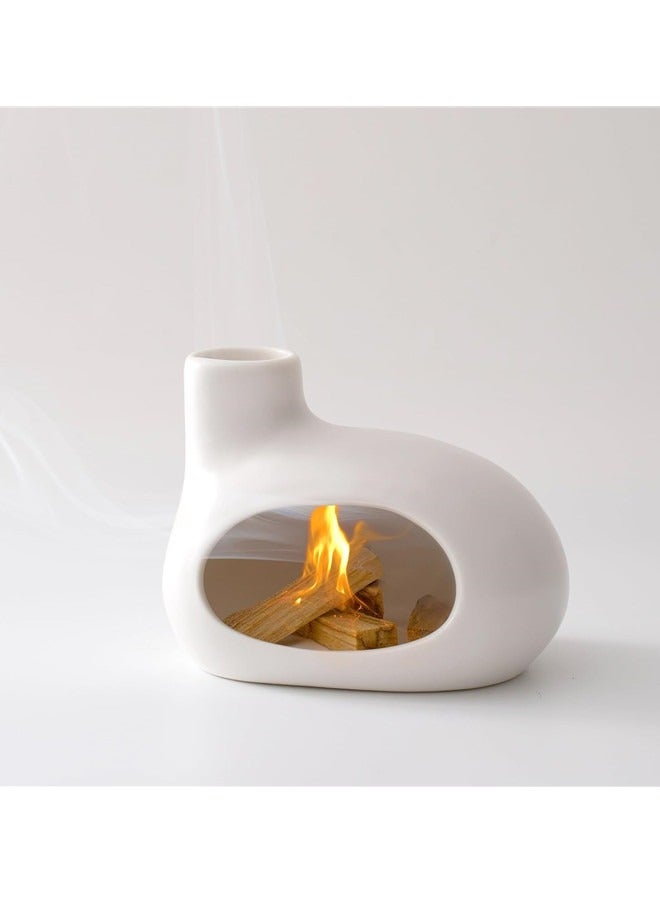 أوساويك حامل بالو سانتو ، السيراميك المصنوع يدويًا بالو سانتو الموقد ، وعاء اليوغا التأمل ، وحامل البخور ، وزين داء الخزف - Image 1