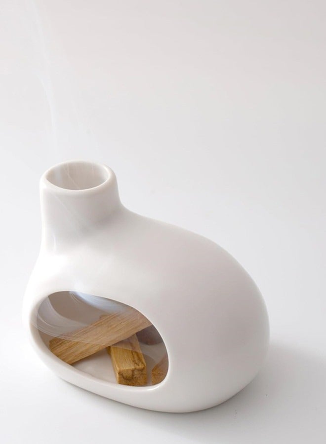 أوساويك حامل بالو سانتو ، السيراميك المصنوع يدويًا بالو سانتو الموقد ، وعاء اليوغا التأمل ، وحامل البخور ، وزين داء الخزف - Image 2