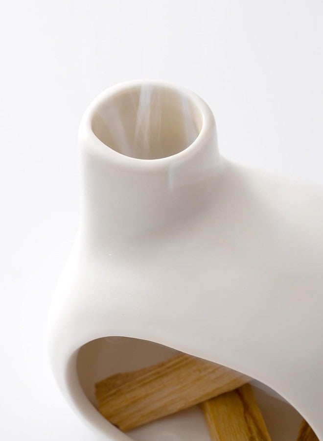 أوساويك حامل بالو سانتو ، السيراميك المصنوع يدويًا بالو سانتو الموقد ، وعاء اليوغا التأمل ، وحامل البخور ، وزين داء الخزف - Image 5