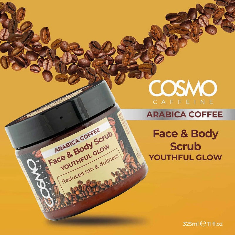 COSMO Caffeine Face & Body Scrub 325Ml - Image 2