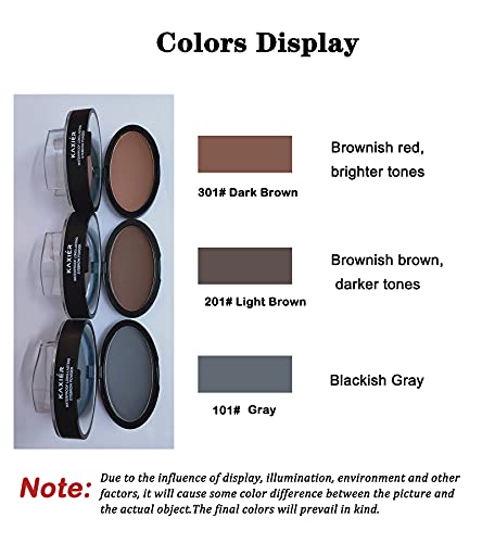 Moakxer Eyebrow Powder,Waterproof Eyebrow Stamp Powder Seal Perfect Nature Eye Brow Powder Tinting Coloring Kit Delicate Shape (101# Dark Gray) - Image 2