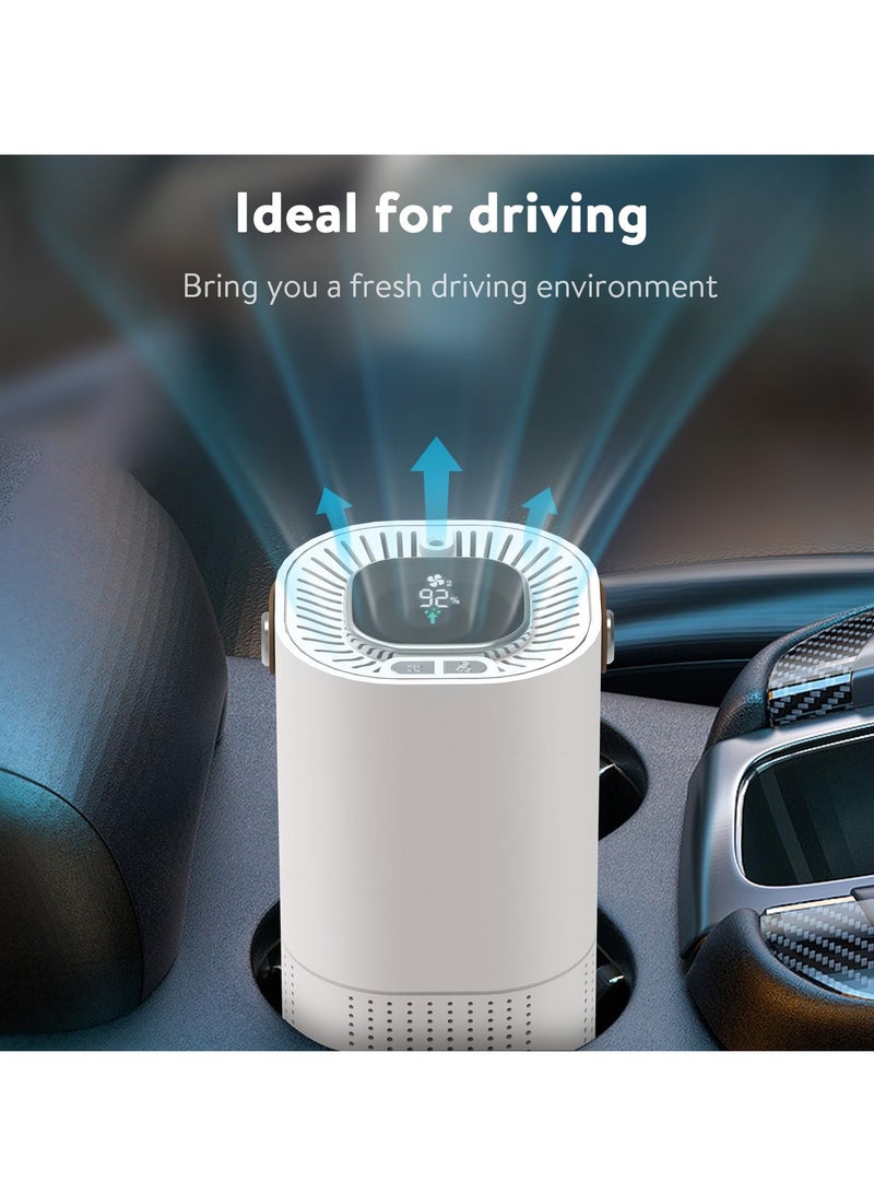 XiuWoo Mini Quiet Air Purifier, Portable and Cute Desk Air Purifier for Dorm, Office, Travel, Car, Classroom, Bedroom, White - Image 4