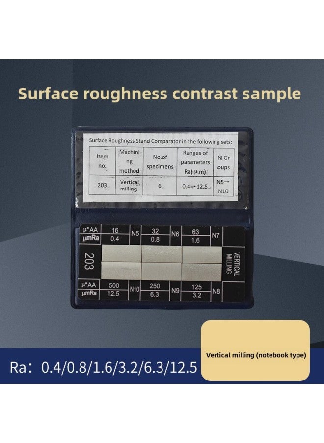 Mountain Test Surface Roughness Comparison Sample Block Comparison Model Lathe Vertical Milling Flat Milling Grinding External Grinding Flat Grinding Planer-Model:Vertical Milling (notebook Type) - Image 1