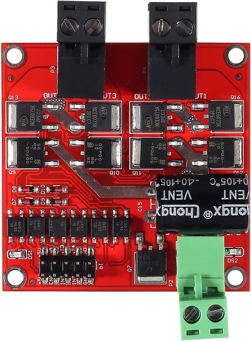 AITIAO 2Pcs L298 Dual H Bridge Motor Speed Controller 160W 12V 24V DC Motor Driver DC 6.5V-27V 7A PWM Motor Regulator Board Electric Motor Control Module Industrial with Optocoupler Isolation - Image 2