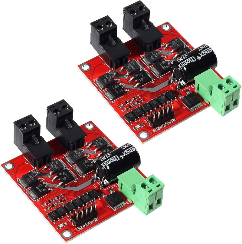 AITIAO 2Pcs L298 Dual H Bridge Motor Speed Controller 160W 12V 24V DC Motor Driver DC 6.5V-27V 7A PWM Motor Regulator Board Electric Motor Control Module Industrial with Optocoupler Isolation - Image 1