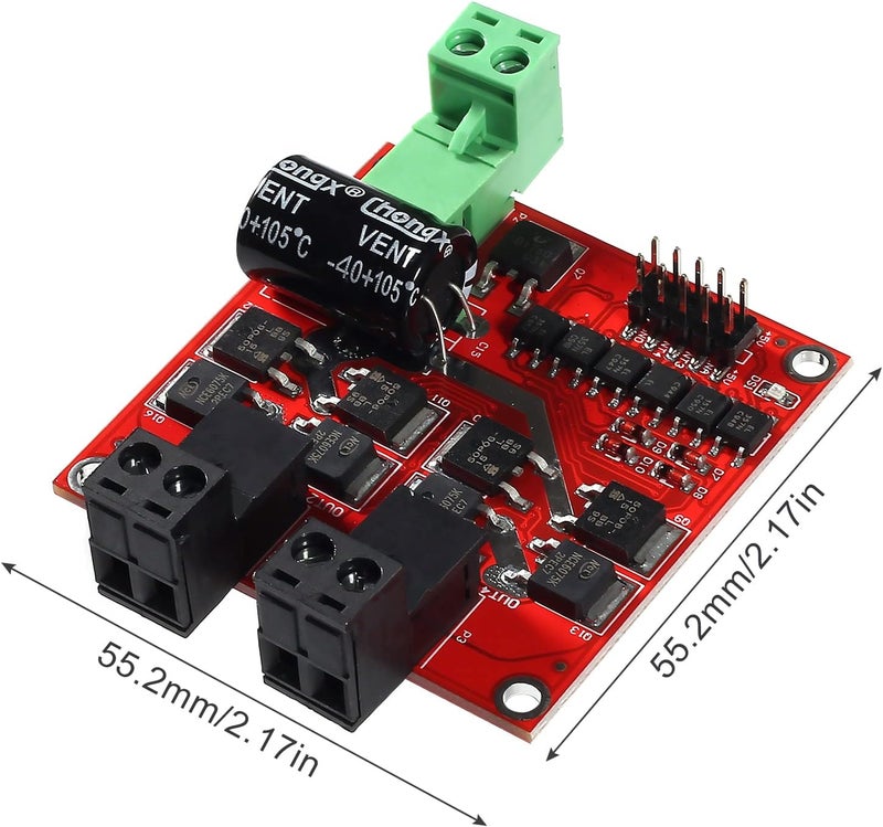 AITIAO 2Pcs L298 Dual H Bridge Motor Speed Controller 160W 12V 24V DC Motor Driver DC 6.5V-27V 7A PWM Motor Regulator Board Electric Motor Control Module Industrial with Optocoupler Isolation - Image 3
