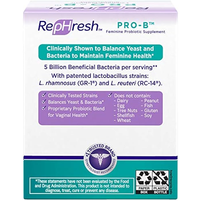 RepHresh Pro-B Probiotic Supplement for Women, 30 Oral Capsules - Image 2