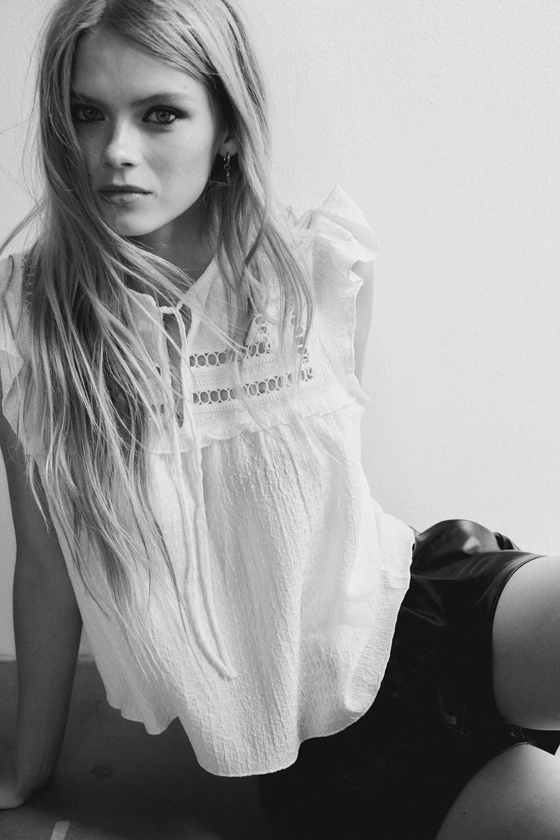 H&M Textured jersey top