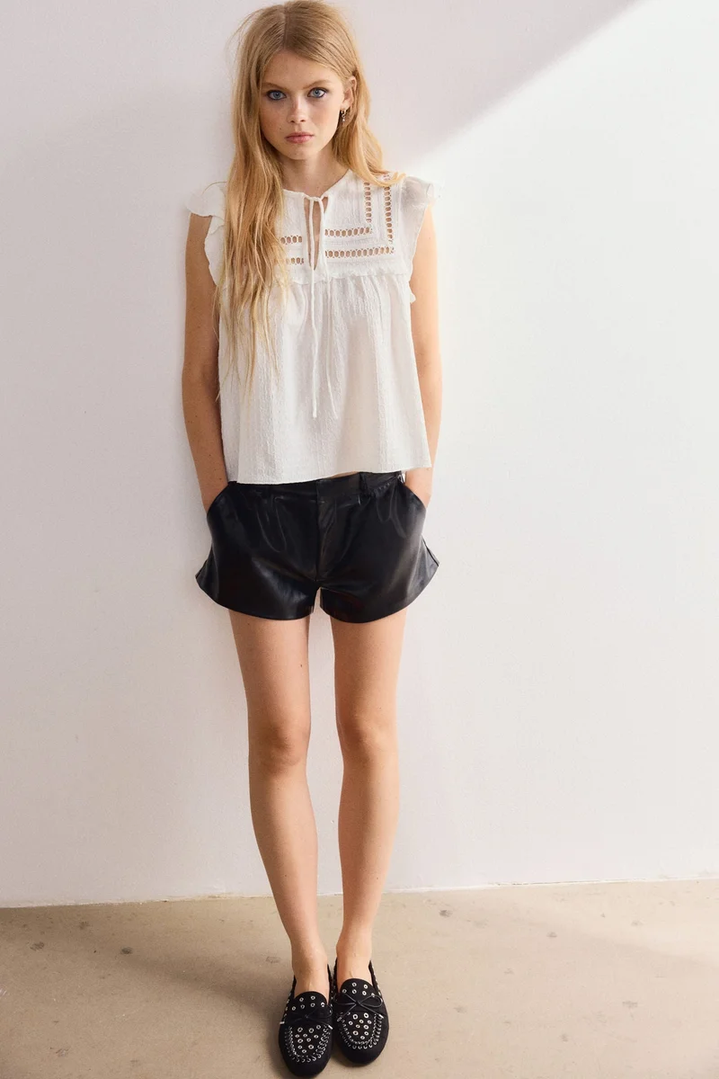 اتش اند ام بلوزة جيرسيه منقوشة