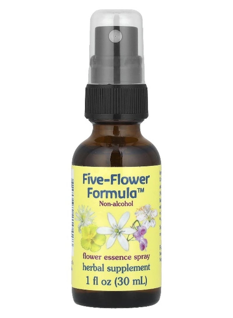 Flower Essence Services خدمات جوهر الزهور، تركيبة الزهور الخمسة™، رذاذ جوهر الزهور، غير كحولي، 1 أونصة سائلة (30 مل) - Image 1