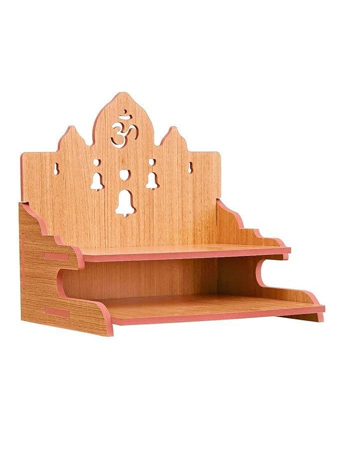 SWIT CREATION SWIT CREATION Beautiful MDF Wooden TempleHome Temple Wooden Temple with Bell Design Shape for Pooja Handcrafted and Laminated 11 X 105 X 11 Inch  - Image 5