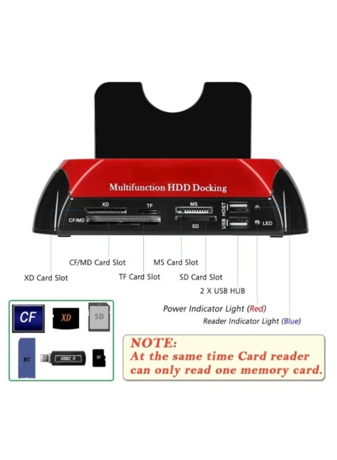 Haing Hard Drive Docking Station, USB 2.0 to 2.5 3.5 Inch SATA IDE Dual Slots External Enclosure - Image 4