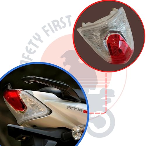 Apsmotiv 1Pcs Back Light, Brake Light, Tail Light Without Bulb Compatible For Tvs Apache Rtr 160/180 - Halogen - Image 2