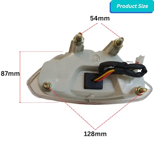 Apsmotiv 1Pcs Back Light, Brake Light, Tail Light Without Bulb Compatible For Tvs Apache Rtr 160/180 - Halogen - Image 4
