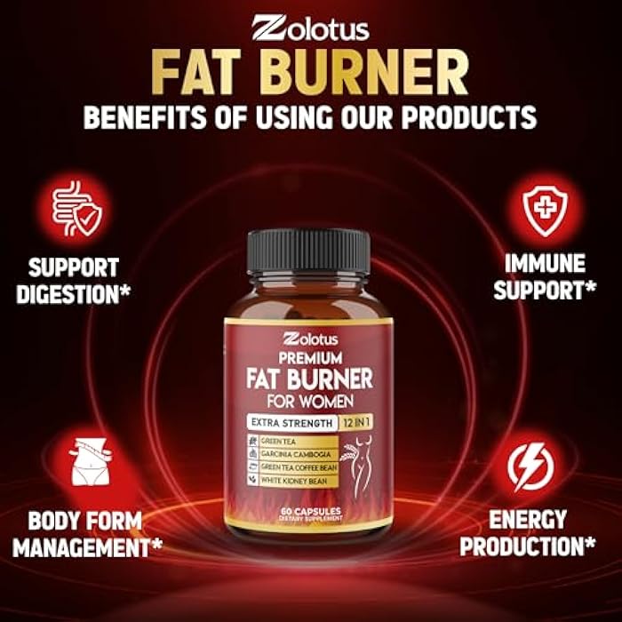 Zolotus Premium Weight Loss Pills for Women, 2 Months Supply, The Best Belly Fat Burners for Women and Men, Metabolism Booster, Energy Pills, Highest Potency with Green Tea Extract 98% - Image 5