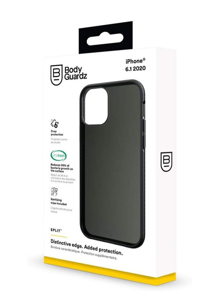 Bodyguardz Protective Cover for iPhone 6.1 Inch 2020 Release, Dark Gray Color, CIK0M-APG61-9GF, Silicone - Image 1