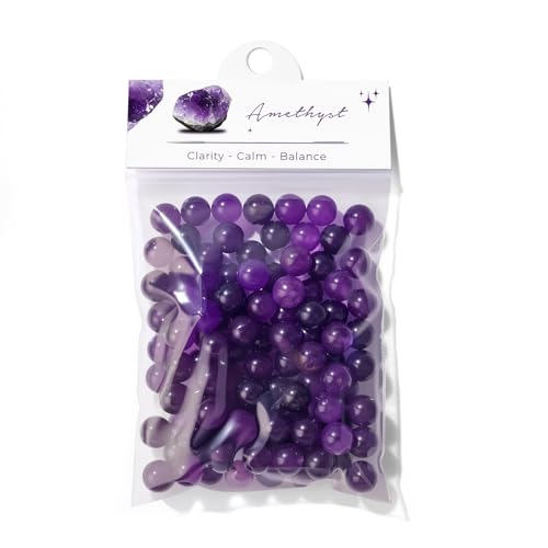 Raicegs 100pcs 8mm Amethyst Beads Natural Gemstone Beads Round Loose Beads for Jewelry Making DIY Bracelets Necklace - Image 1