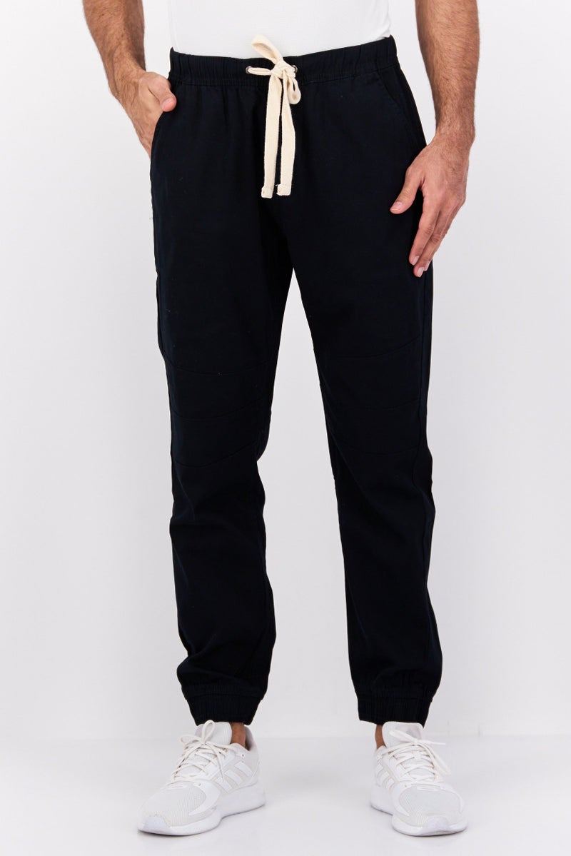 Company Eighty One Men Regular Fit Plain Jogger Pants, Black - Image 1