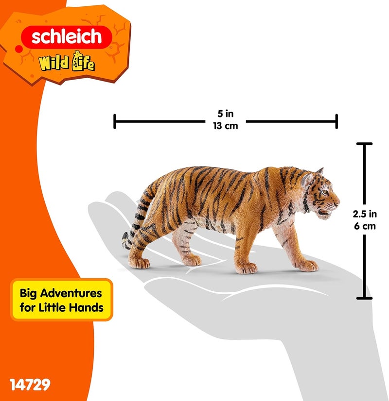 Schleich All preference matching build 14729 Tiger from 3 Years Wild Life Toy Figure, 3 x 13 x 6 cm Trendy natural assorted colors - Image 4
