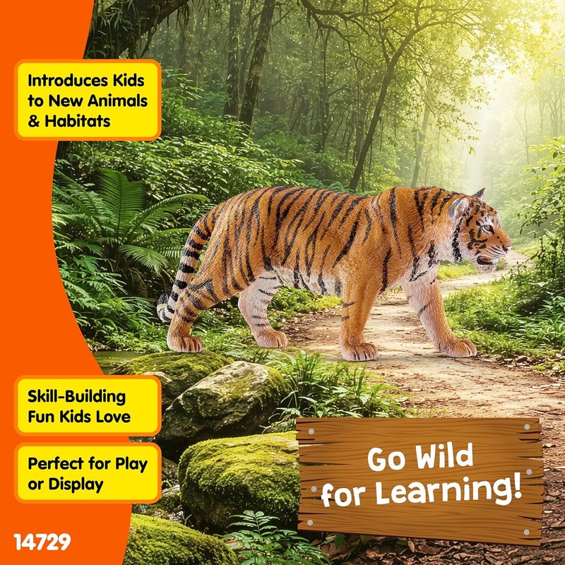 Schleich All preference matching build 14729 Tiger from 3 Years Wild Life Toy Figure, 3 x 13 x 6 cm Trendy natural assorted colors - Image 3