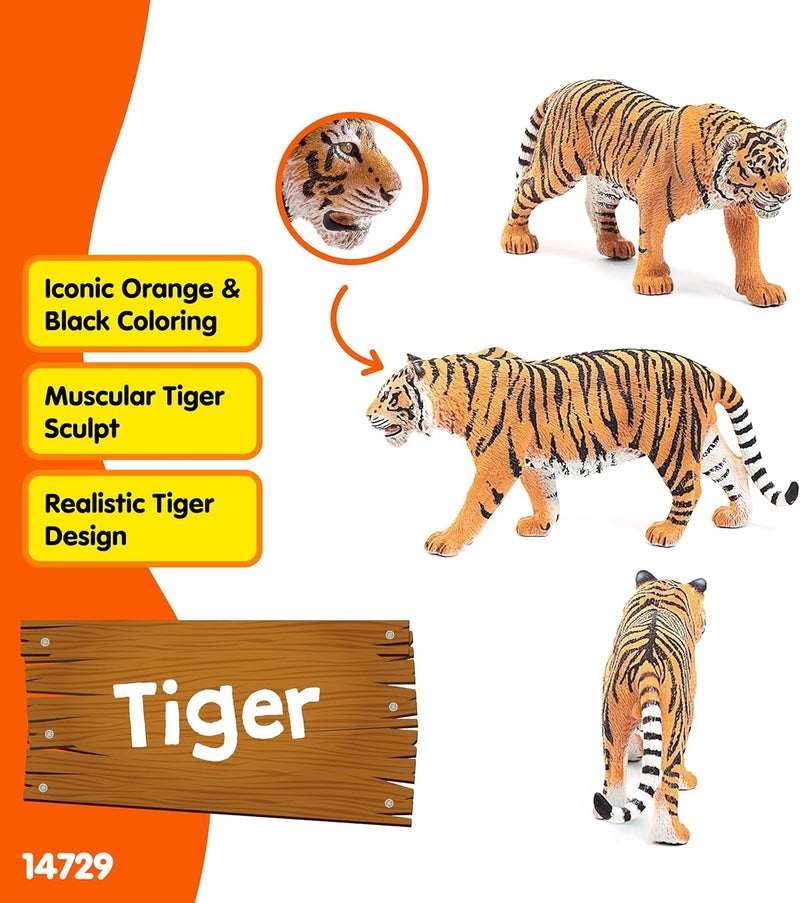 Schleich All preference matching build 14729 Tiger from 3 Years Wild Life Toy Figure, 3 x 13 x 6 cm Trendy natural assorted colors - Image 2