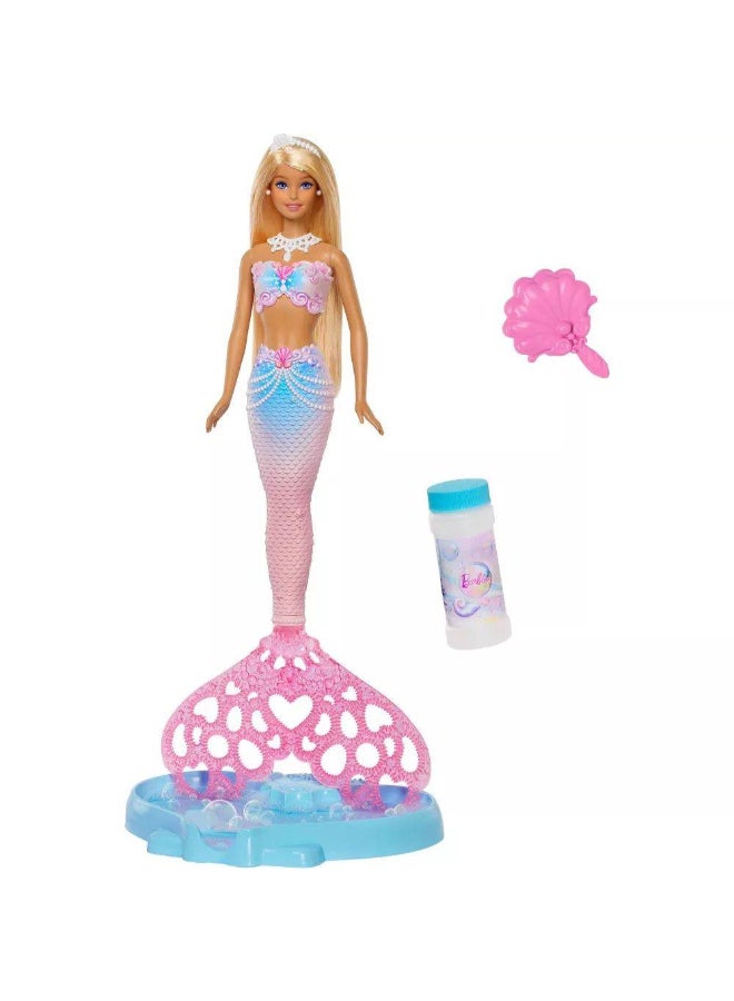 Barbie Bubble Sparkle Mermaid Doll With Bubble Solution (60 ml) - Image 2