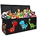 Mabahoo Extra Large Toy Box Chest Collapsible Sturdy Kids Storage Organizer Bins with Lids Black Dinosaur Toy Chest for Boys Girls 40x16x16 Toy Storage Bin Boxes for Playroom Bedroom Nursery - Image 3