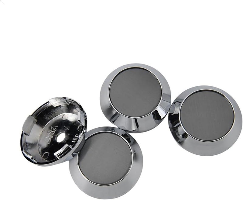 4Pcs 68mm OD 64mm ID Grey Sticker Wheel Center Cap Cover No Logo - Image 2