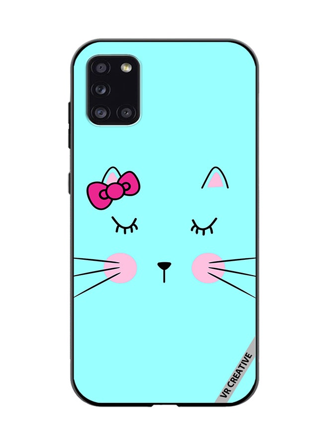 VR CREATIVE Protective Case Cover For Samsung Galaxy A31 Sleeping Cat Design Multicolour - Image 1