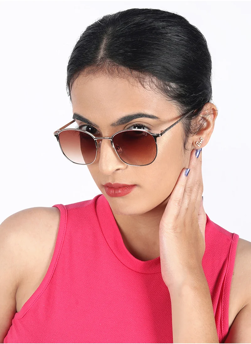 Woggles UV- Protected  Brown Clubmaster Sunglasses
