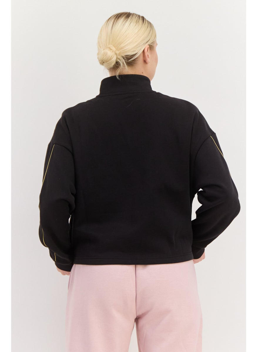 PUMA Women Relaxed Fit Long Sleeves Outdoor Sweatshirt, Black  - Image 3