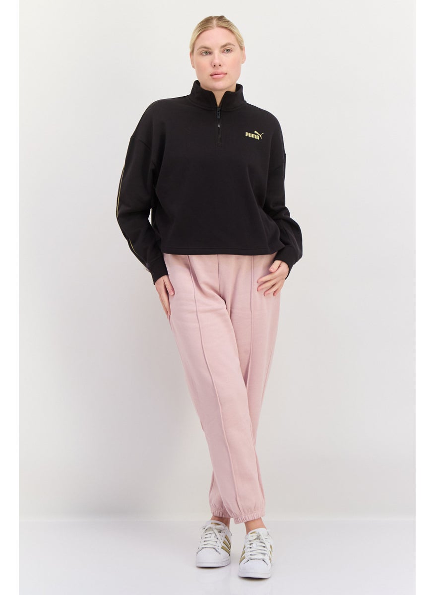 PUMA Women Relaxed Fit Long Sleeves Outdoor Sweatshirt, Black  - Image 4