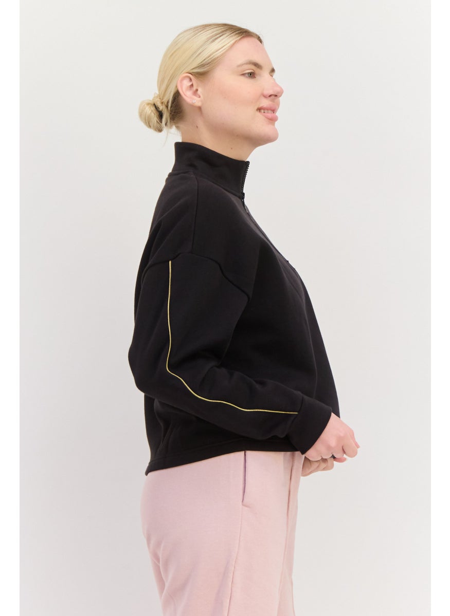 PUMA Women Relaxed Fit Long Sleeves Outdoor Sweatshirt, Black  - Image 2