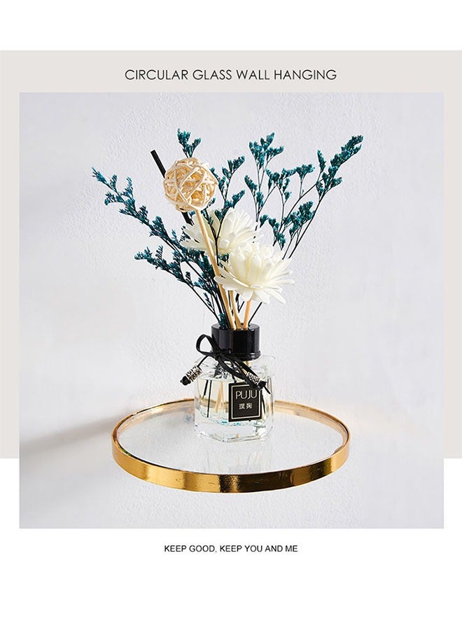 Bukela 19.9x19.9x2 Glass Shelf for Wall Decoration – Oversized Round Design for Home Atmosphere - Image 2