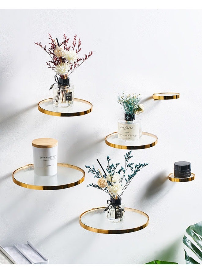 Bukela 19.9x19.9x2 Glass Shelf for Wall Decoration – Oversized Round Design for Home Atmosphere - Image 1