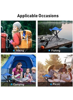 Marrone Marrone Camping Tripod Stool Outdoor Portable Camping Fishing Chair Lightweight Heavy Duty Foot Rest Seat for Outdoor Camping Hiking Fishing Travel Multicolor  - Image 4