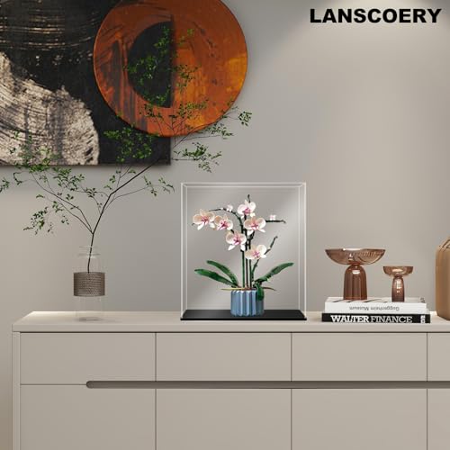 LANSCOERY حافظة عرض أكريليك LANSCOERY، صندوق عرض قابل للتجميع للمقتنيات، بتصميم عرض مضاد للغبار وسلس، قاعدة سوداء 6x6x6 بوصة - Image 2