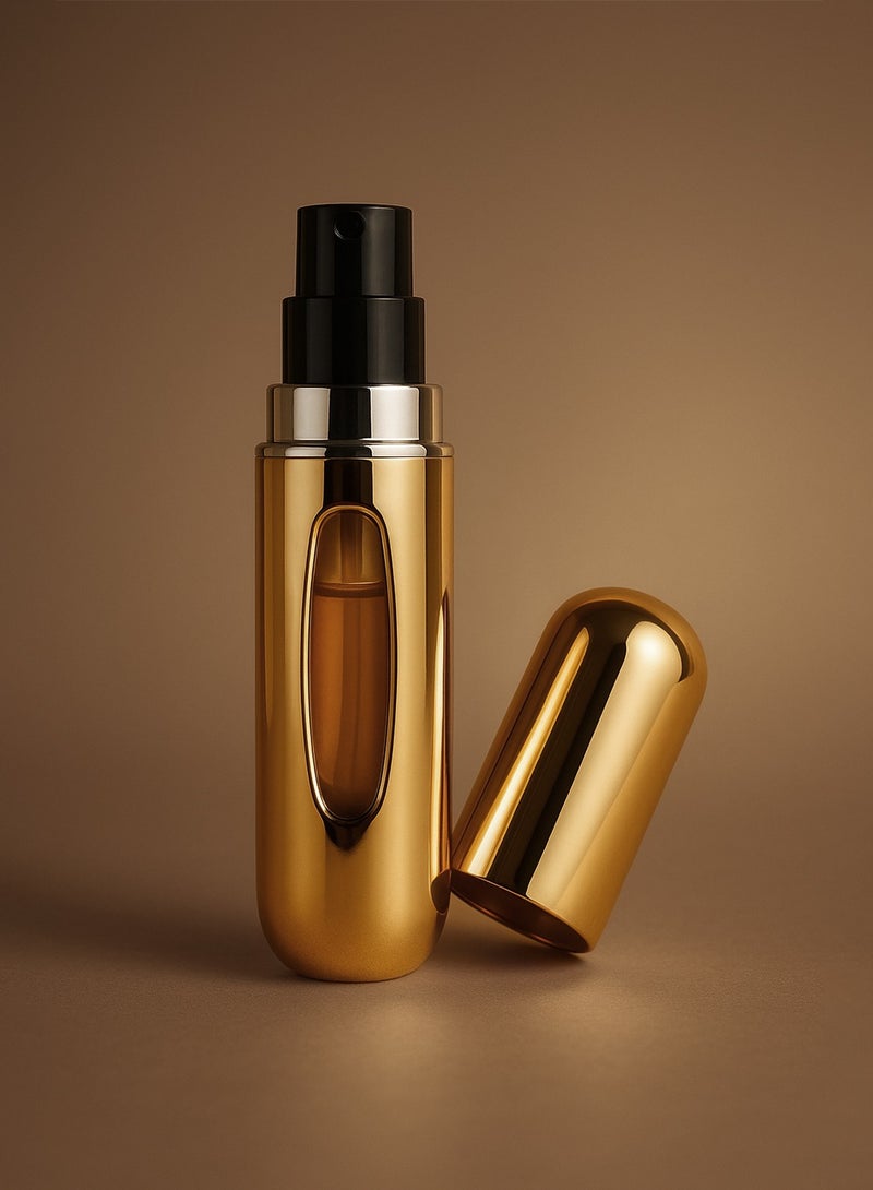 Refillable Perfume Atomizer | 5ml Gold Travel Spray Bottle | Leak-Proof  TSA-Approved Mini Fragrance Container - Image 2