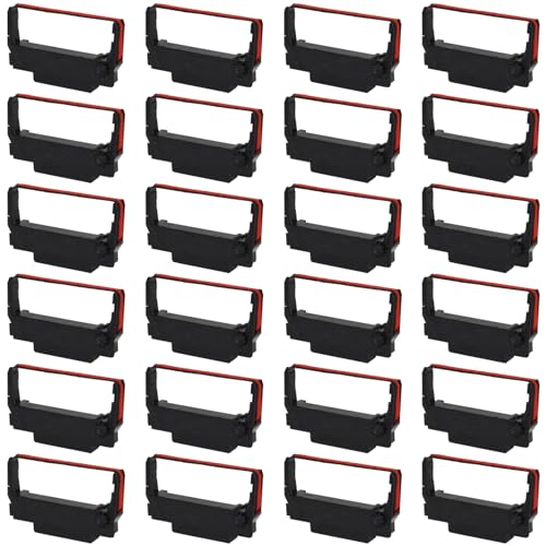 LinkDocs ERC30 Replacement for ERC-30/34/38 B/R Ribbons Compatible with Epson TM-U220 M188B ERC30 ERC34 ERC38 NK506 Printer (Black and Red, 24-Pack) - Image 1