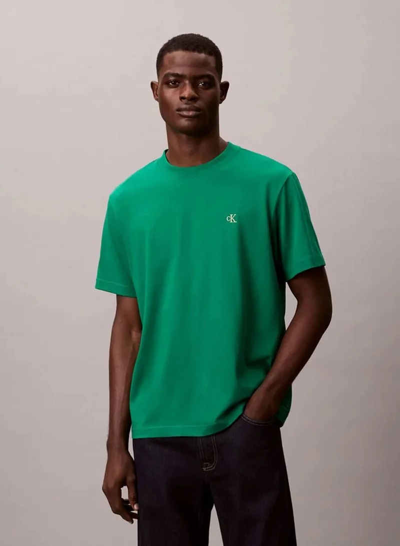 Calvin Klein Jeans Deco Green Monogram T-shirt for Men | Best Price UAE