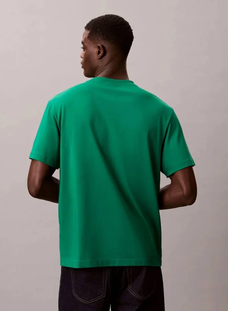 Calvin Klein Jeans Deco Green Monogram T-shirt for Men | Best Price UAE