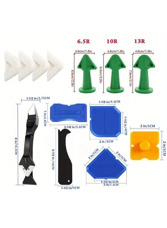 14pcs Durable Silicone Caulking Tool Set For Kitchen Bathroom Window Sink Joints - Image 5