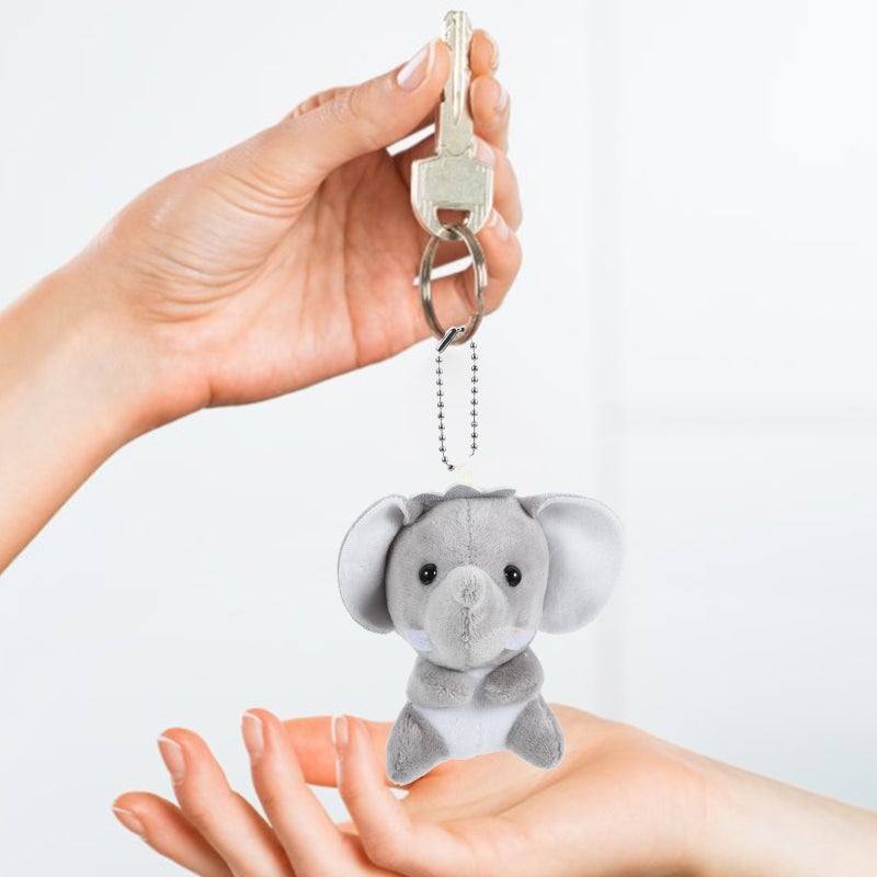 2pcs Plush Doll Keychain Pendants Elephant Doll Ornament Bag Hanging Ornament - Image 4
