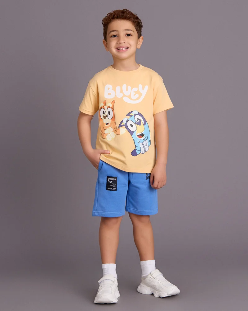 Redtag Boys Blue Elasticated Shorts